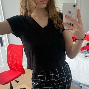 2/$10 Ardene cropped black T-shirt